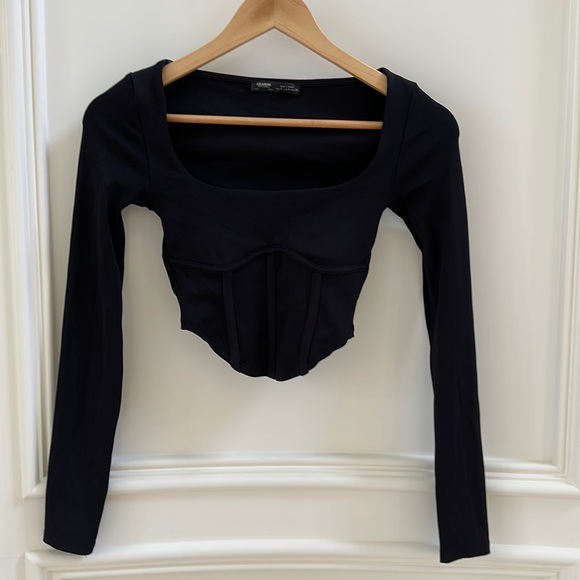 Pull and Bear Corset Cropped Top - Picture 6 of 10